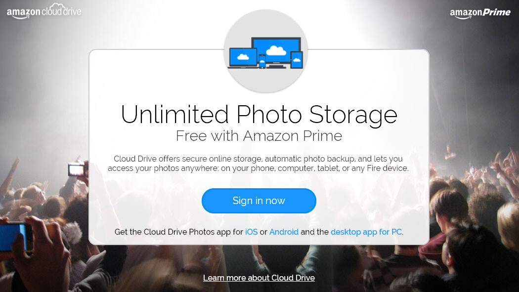 Abusing free amazon prime photo storage